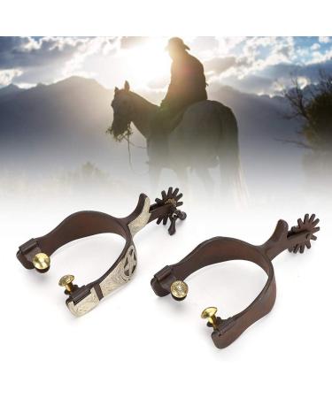 Horse Spurs Low Carbon Steel Horse Boot Spurs Decoration West Cowboy Style Horse Spurs for Riding - Buy Online on SooperMarket.com