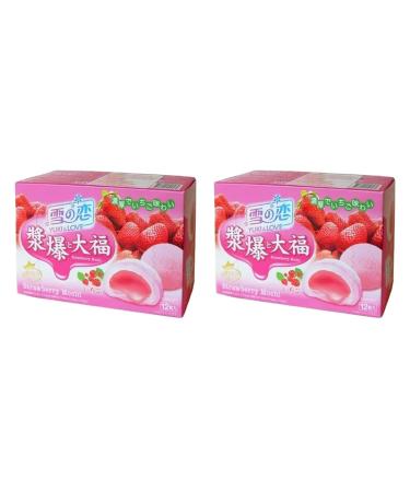 Yuki & Love Strawberry Mochi 180g Daifuku (Pack of 2) by CNMART 1.0 count