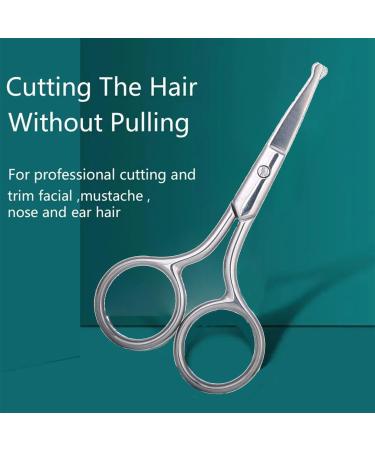 Professional Beard and Moustache Trimming Scissors - Stainless Steel, Round-Headed 06 - Buy Online on SooperMarket.com