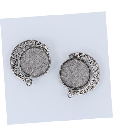 20 pcs Round Bezel Accessory with Pendants Trays Rotate Double-sided Pendant Trinket Keychain Alloy 2.5X2.5cmx2pcs As Shownx2pcs - Buy Online on SooperMarket.com
