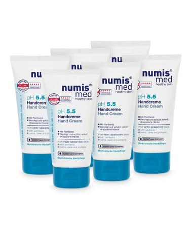 numis med ph 5.5 SENSITIVE skin protection hand cream - vegan & paraben-free pack of 6 (6 x 75 ml)