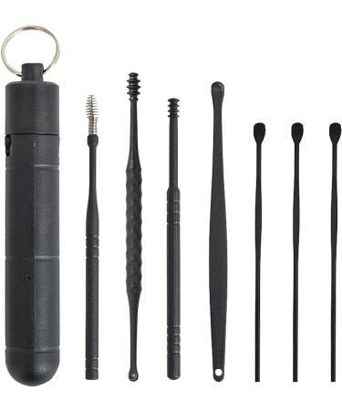 Heimeabi Stainless Steel Ear Wax Cleaner Tool Set - Korean Beauty, Black One Size - Buy Online on SooperMarket.com