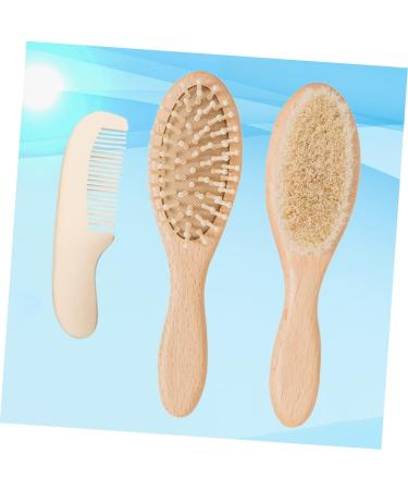 Healeved Wood Tools Scalp Massager Brush Set for Babies - Gentle Massage and Detangling Hairbrush - Buy Online on SooperMarket.com