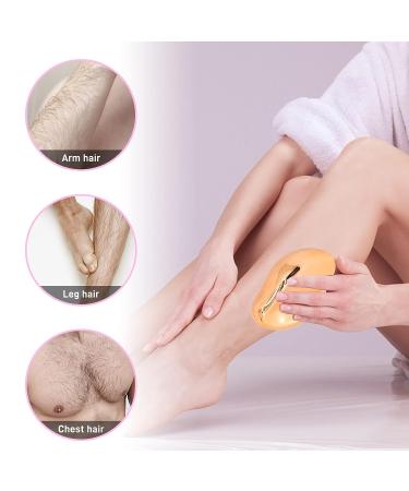 Koiernr Crystal Hair Eraser - Portable Mild Epilator for Painless Hair Removal - Skin Exfoliator Tool for Men and Women - Gold+Rose Red - Buy Online on SooperMarket.com