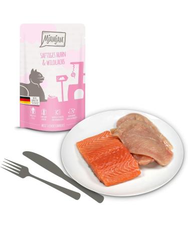 Mjamjam Mix Package II - 12 x 125g Premium Wet Cat Food Bundle | Juicy Chicken & Wild Salmon - International Shipping Available - Buy Online on SooperMarket.com