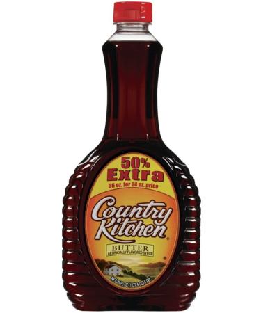 Log Cabin Country Kitchen Syrup, Butter, 36 oz