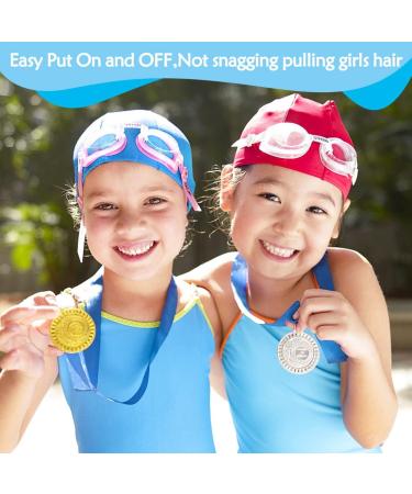 Buy Comfortable Bathing Caps for Kids & Adults - 2-Pack Elastic Swim Caps with Earplugs & Nasal Clip - Buy Online on SooperMarket.com