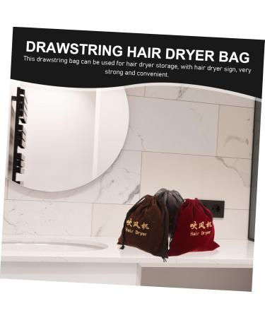 Baluue 3 Pcs Makeup Bag Organizer Hair Dryer Fabric Bag Fabric Velvet Storage Bag Hair Dryer Bags - Buy Online on SooperMarket.com