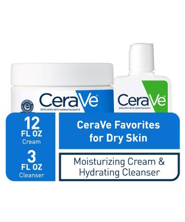 CeraVe Moisturizing Cream & Hydrating Face Wash Combo - 12oz Cream + 3oz Travel Cleanser - Buy Online on SooperMarket.com