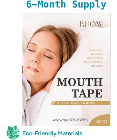 RHOW Mouth Tape for Sleeping - 6 Month Supply - Reduce Snoring and Mouth Breathing - Improve Sleep Quality - Buy Online on SooperMarket.com