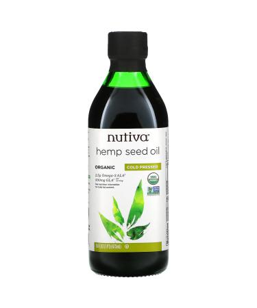 Nutiva Organic Hemp Oil Cold Pressed 16 fl oz (473 ml)