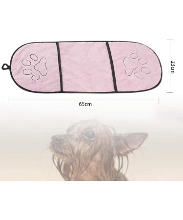 Nicoone Super Absorbent Dog Towel | Ultra Absorbent Fast Drying Pet Bath Towel for Cats & Dogs (Pink + Gray) - Ideal for International Shipping - Buy Online on SooperMarket.com
