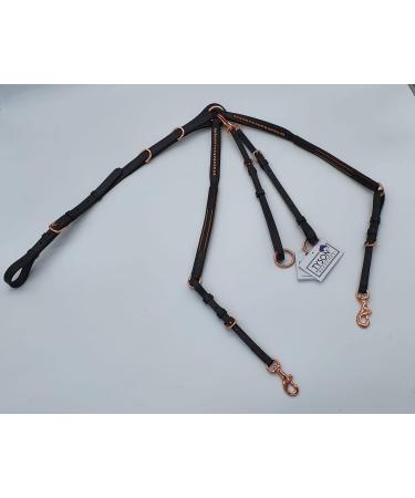 Buy Deister Brown Rose Gold Pink Dark Brown Leather Breastplate with Soft Rhinestone Glitter & Auxiliary Reins - X Full - International Shipping Available - Buy Online on SooperMarket.com