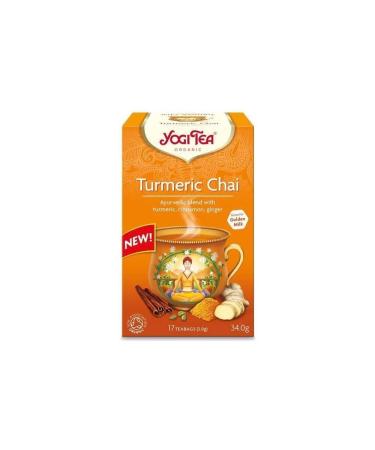 Yogi Organic Tea Turmeric Chai 17 Tea Bags 34g Blend with Turmeric Cinnamon and Ginger (1)