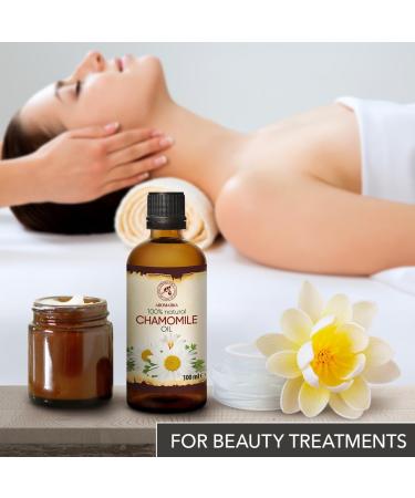 Chamomile Oil 100ml - Natural Chamomilla Oil for Face Nails Hands & Hair | Massage & Personal Care - Buy Online on SooperMarket.com
