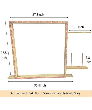 JQSH Wooden Tufting Frame with Clamp (27.5*27.5inch) for Electric Carpet Tufting Machine - Buy Online on SooperMarket.com
