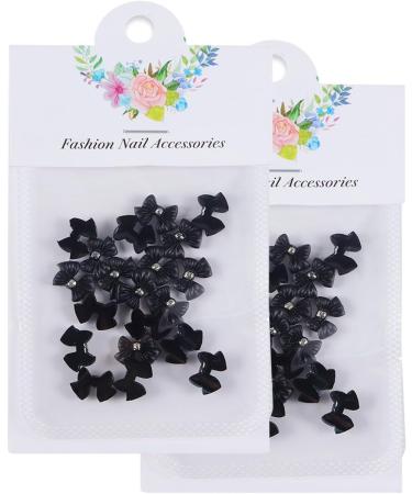 40x Bowknot Nail Nails Art 3D Nail DIY Nails Decorations Jewels Supplies For Acrylic Nails 40x 3d Nails Art Bowknot Nail Nails Decoration Jewels Supplies Black No. 2 - Buy Online on SooperMarket.com