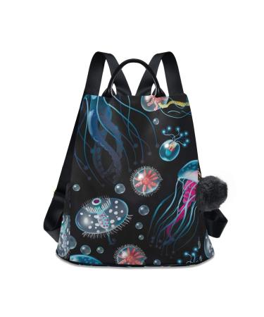 ALAZA Jellyfish Corals Seaweed Backpack for Daily Shopping Travel
