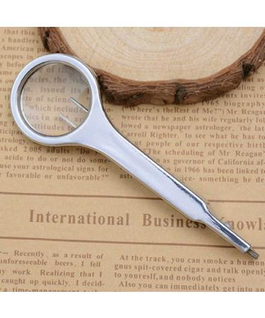 QHYTL 10X Magnifying Glass with Tweezers - Portable Stainless Steel Handheld Repair Tool - Buy Online on SooperMarket.com