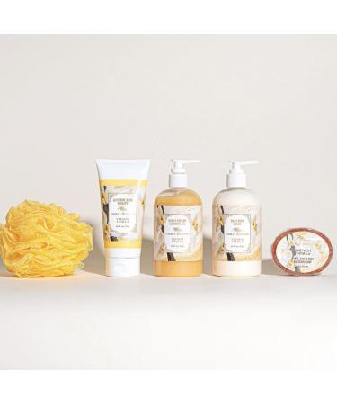 Camille Beckman Essentials Gift Basket | French Vanilla Glycerine Hand Therapy Body Cream & Soap | International Shipping Available - Buy Online on SooperMarket.com