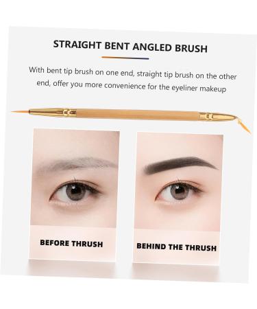 Baluue 1pcs Double Ended Eyeliner Brush Eyeliner Pencil Straight Bent Angled Brush Brush - Buy Online on SooperMarket.com