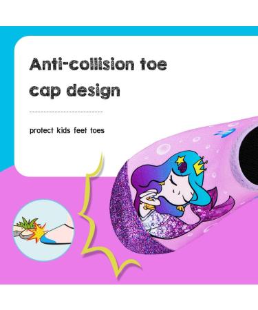 Kids Toddler Water Shoes Quick Dry Aqua Socks Non Slip Beach Swim Pool - D-Purple Shiny Mermaid - Size 12.5-13 Little Kid - Buy Online on SooperMarket.com