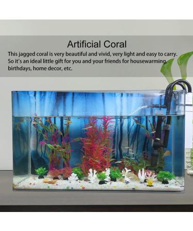 Ctpeng 12 Pieces Small Artificial Coral Decoration - White Resin Coral Reef Decor for Aquariums - Ideal Aquatic Decor for International Shipping - Buy Online on SooperMarket.com
