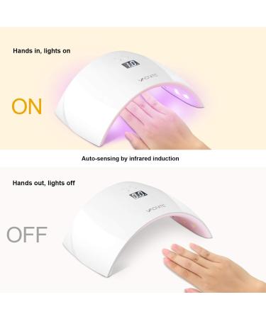 Vacnite 24W LED UV Nail Dryer with Timer Setting and Automatic Sensor LCD - Fast Nail Curing Lamp for Gels - Fingernail & Toenail - Buy Online on SooperMarket.com