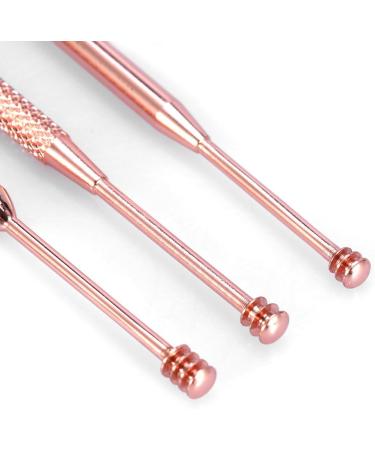 3pcs Stainless Steel Earpick Set - Double Ended Wax Remover & Cleaner Curette Spoon - Buy Online on SooperMarket.com