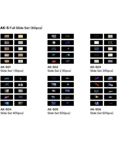 Godox AK-S Full Slide Set for AK-R21 Projection Kit - 60 PCS Transparencies Collection - Buy Online on SooperMarket.com