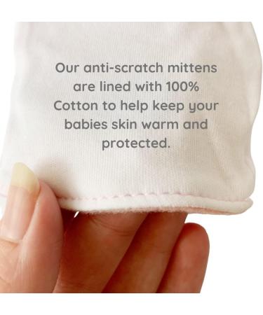 Gummee Baby Scratch Mittens - Adjustable Cotton Baby Mittens 0-3 Months - Grey Newborn Essentials - Buy Online on SooperMarket.com