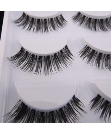 Bluelans 5 Pairs Natural Look Fake Eyelashes - Premium False Eyelash Extensions for Makeup | International Shipping Available - Buy Online on SooperMarket.com