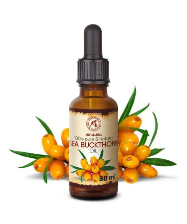 Pure Sea Buckthorn Oil 30ml - Cold-Pressed Sanddorn Oil for Skin & Body Care - Natural Carrier Oil - Hippophae Rhamnoides - Buy Online on SooperMarket.com