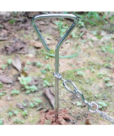 Bahob 30ft (9m) Dog Tie Out Cable and Stake Out for Outdoor Yard and Camping Small to Large Dogs Ground Field Spike Stake (30 ft Cable + Stake) - Buy Online on SooperMarket.com