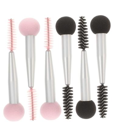 BELLIFFY 6pcs Sponge Makeup Brush Travel Makeup Eye Shadow Brush Makeup Sponge Brush Makeup Make up Sponge Brush Makeup Tool Makeup Double Head Brush Eyebrow Sponge Brush Mascara