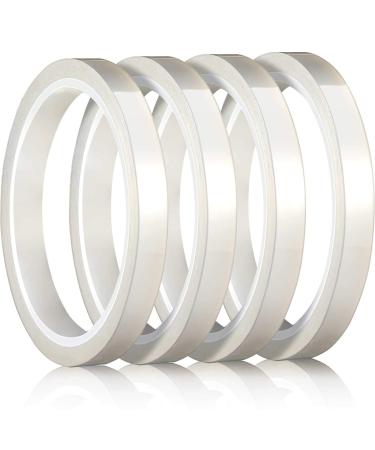 Zonon 4 pieces 108 foot heating tapes for heat press Clear heat transmission adhesive tape sublimation heat -resistant temperature tape for electronics print DIY craft (4 pieces 10 mm) 4 33m x 1 cm