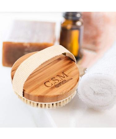 CSM Body Brush - Exfoliating Boar Hair Brush for Soft Skin, Improved Circulation & Acne Reduction - Buy Online on SooperMarket.com