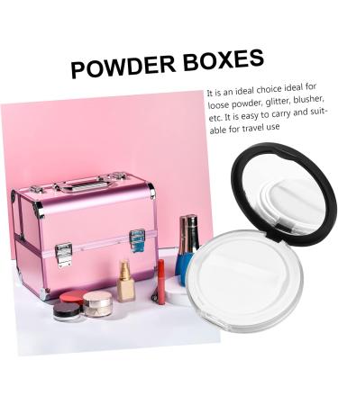 NOLITOY Make Up Mirrors 2pcs Box Loose Box 5g Case Bottle Bulk Travel Plastic Stand Black 7.5x7.5cm - Buy Online on SooperMarket.com