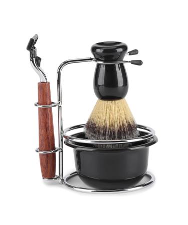 4-piece shaving set manual razor razor brush and bowl shaving brush + container made of stainless steel + brush + bowl set shaving set