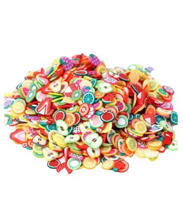 1000 Pcs/bag 3d Polymer Clay Tiny Fimo Fruit Slices Wheel Nail Art Diy Designs Wheel Nail Art Decorations
