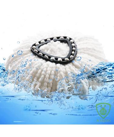 Microfiber Mop Head Refills - Easy Cleaning Spin Mop Replacement Head (4 Pack) - White 4pcs - Buy Online on SooperMarket.com