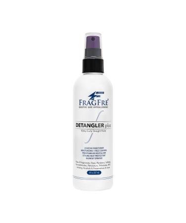 Detangler plus Styling Hair Spray 8 oz - Heat Protectant and Blowout Spray - Leave in Conditioner for Sensitive Skin - Fragrance Free Hypoallergenic Unscented - Anti Frizz Vegan Cruelty Free 8 Fl Oz (Pack of 1)