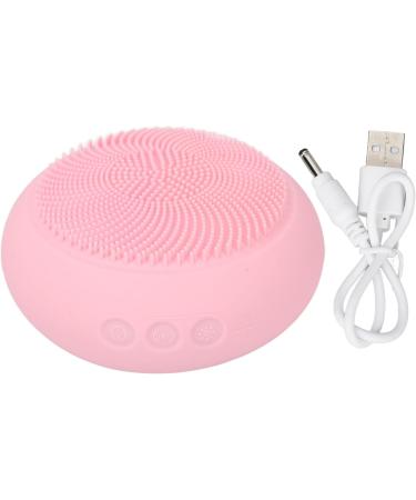 Facial Cleansing Brush Soft Silicone 5 Times Heating Energy Waterproof Electric Facial Cleanser to Absorb Nutrients (Pink) - Buy Online on SooperMarket.com