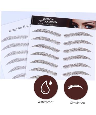 PLAFOPE Authentic Eyebrows 4pcs Eyebrow Stickers Brow Shaper Stencil 6d Eyebrows Imitation Eyebrow 3d Make up Transfer Stickers - Buy Online on SooperMarket.com