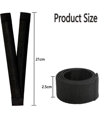 3 Pcs Fast Bun Maker - Easy Snap Doughnut Styling for Hair Buns - French Twist Hair Fold Wrap - Black - Girls Women - Buy Online on SooperMarket.com
