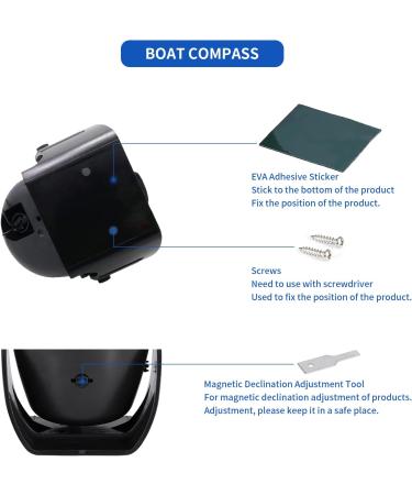 Gugxiom Electronic Digital Boat Compass with Led Light - Ideal for Car, Watercraft, Boat, Caravan - Perfect for Outdoor Activities - Buy Online on SooperMarket.com