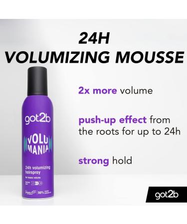 Got2b Volumania Bodifying Hair Mousse 24 hour Volumizing Hold 250ml - Buy Online on SooperMarket.com