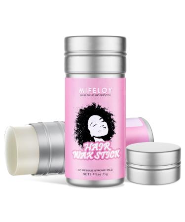 Hair Wax Stick 2.7 oz  Hair Pomade Tamer Stick for Smoothing Flyaways Edge Control Taming Frizz Hair  Long Lasting Styling Cream Gel  Women Slick Back Hair Glue  Bed Head Waxes Stick for Wigs