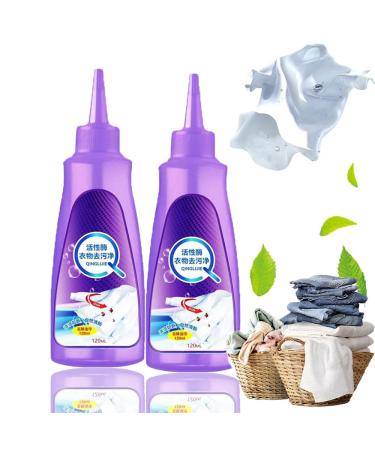 Active Enzyme Laundry Stain Remover - White Shirt Guardian Active Enzyme Laundry Stain Remover Garment Tough Stain Cleaner Oil Remover Clothes Stain Remover (2PC)