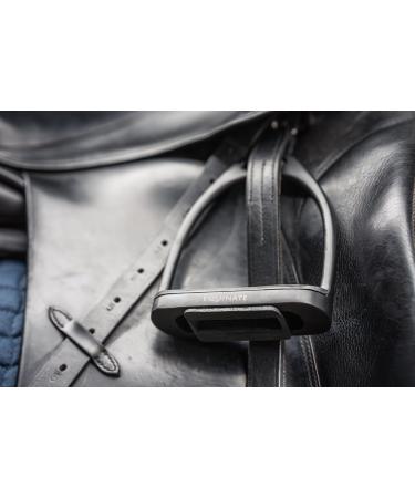 Equinate Stirrups Midway 10cm Black Matt - Anti-Slip Rubber Tread for Adults & Children - Set of 2 - International Shipping Available - Buy Online on SooperMarket.com